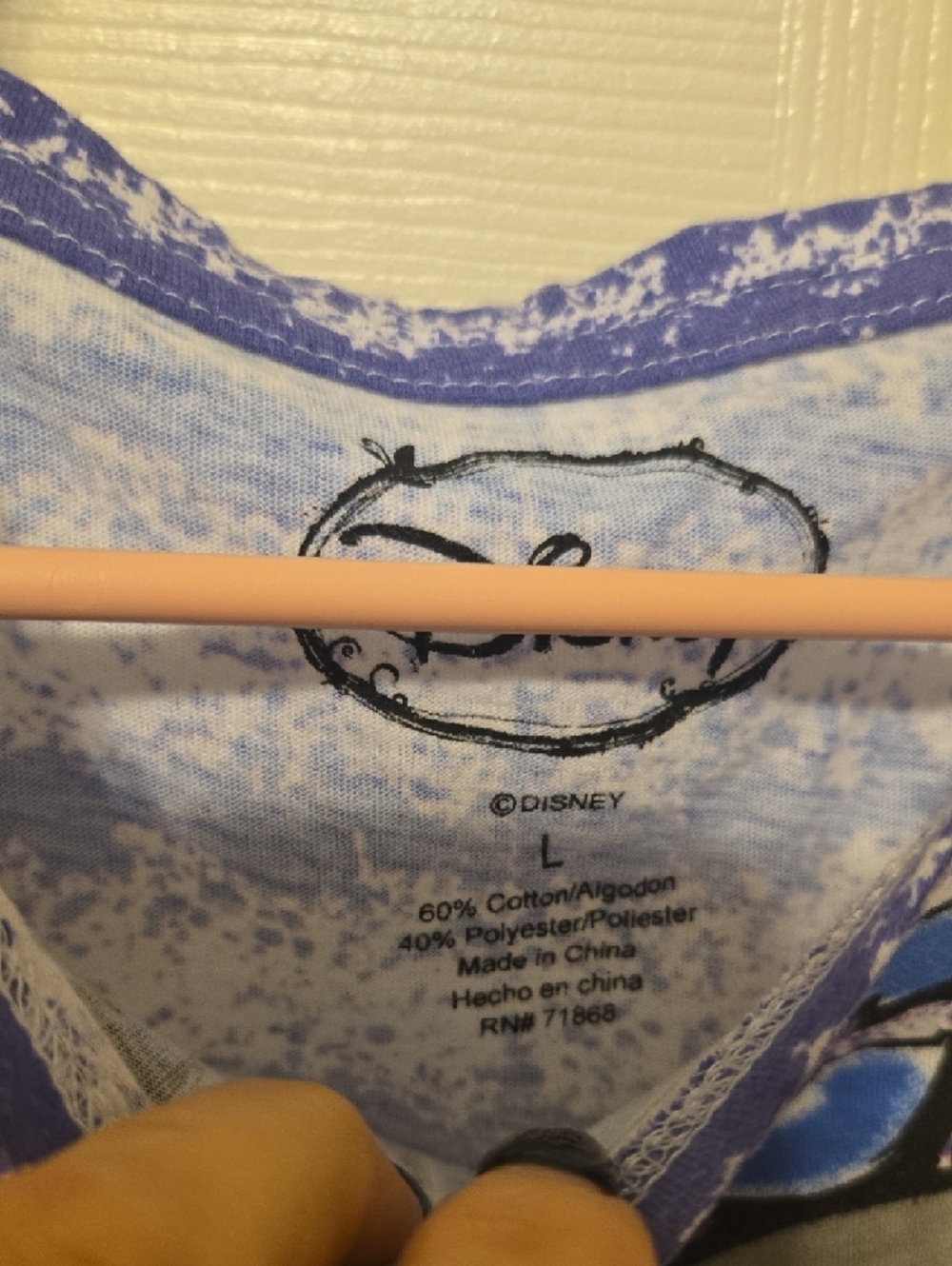 Disney Blue and Purple Stitch Tank Top - Picture 2 of 4